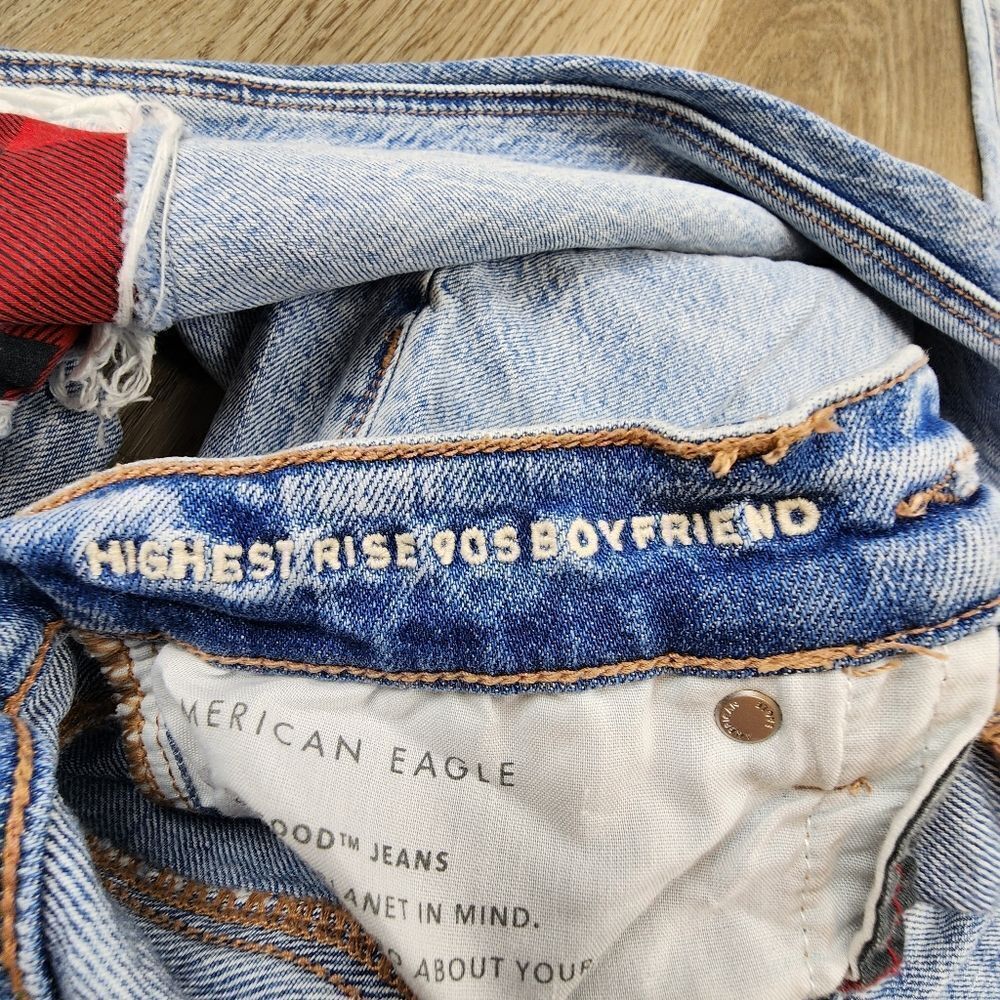 Ameeican Eagle Hifhest Rise 90's Boyfriend Jeans Size 2 - Picture 10 of 10